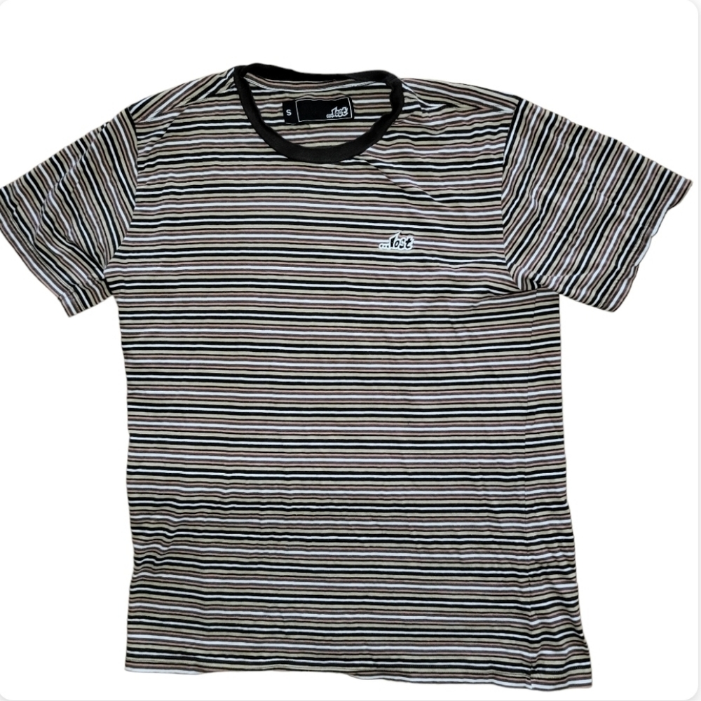 Vintage ...Lost Brand Surf & Skate T-Shirt Size Small Striped